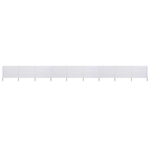 vidaXL Windscherm 9-panelen 1200x80 cm stof zandwit, Tuin en Terras, Zonneschermen, Nieuw, Verzenden