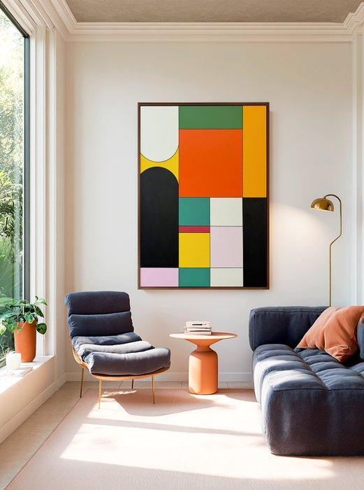 Alejandro Gonzalez - ABSTRACCIÓN MODULAR 95 - XL - (NO, Antiek en Kunst, Kunst | Schilderijen | Modern