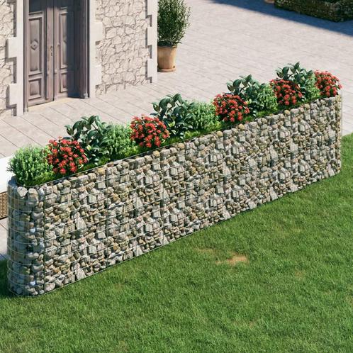 vidaXL Gabion plantenbak verhoogd 470x50x100 cm, Tuin en Terras, Bloembakken en Plantenbakken, 100 cm of meer, Nieuw, Metaal, 60 cm of meer