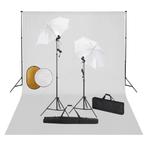 vidaXL Fotostudioset met lampen, paraplus, achtergrond en, Verzenden, Nieuw