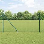vidaXL Gelast Hek met 13 Grondpennen Groen 1x50 m Staal, Verzenden, Nieuw, IJzer