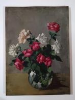 Italiaanse school (XX) - Vaso di rose, Antiek en Kunst, Kunst | Schilderijen | Klassiek