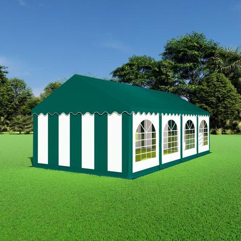 Partytent 4x8  PVC - Premium | Groen dak | Groenwitte, Tuin en Terras, Partytenten, 4 tot 6 meter, 8 meter of meer, 2 meter of meer