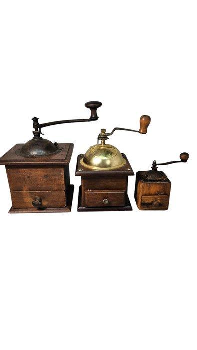 Koffiemolen (3) - Hout, IJzer, Messing - Koffie- en, Antiek en Kunst, Antiek | Keukenbenodigdheden