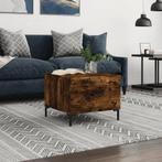 vidaXL Salontafel 50x50x40 cm bewerkt hout gerookt, Huis en Inrichting, Tafels | Salontafels, 50 tot 100 cm, Verzenden, Nieuw