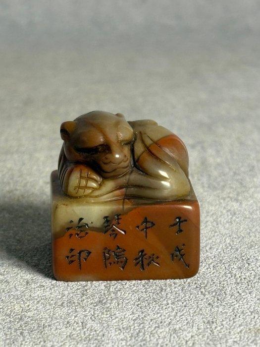 Twee zegels - Speksteen - China - Eind 20e eeuw, Antiek en Kunst, Antiek | Overige Antiek