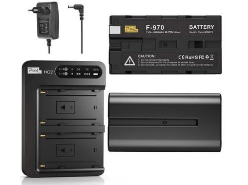 Veiling - NP F970 Pixel camera-batterij-oplaadset 8400mAh, Audio, Tv en Foto, Fotografie | Accu's en Batterijen, Gebruikt