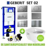 Geberit UP320 Toiletset set02 B&W Compact 47.5 cm met Sigma, Nieuw, Overige typen, Ophalen of Verzenden