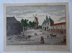 opticaprent Gezicht Oostpoort Rotterdam Georg B. Probst 1750, Antiek en Kunst, Kunst | Etsen en Gravures, Verzenden