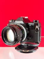 Canon AE-1 black + 1,4/50mm S.S.C. | Single lens reflex, Audio, Tv en Foto, Fotocamera's Analoog, Nieuw