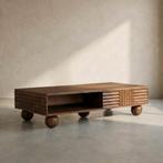 *WOONWINKEL* Houten Salontafel Met Houtsnijwerk, Verzenden, Nieuw