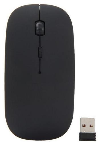 Draadloze Muis 2.4Ghz |Ultra Dun | Met USB Aansluiting Zwart