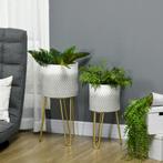 TRUUSK Bloempotten Set Van 2 Plantenstandaard Overpot Frame, Verzenden, Nieuw