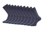 10 paar Herensokken - 100% Katoen - Naadloos - Antraciet, Verzenden, Nieuw