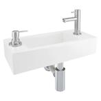 Fonteinset Differnz Sapon Rechts 44x18x9 cm Geintegreerde, Ophalen of Verzenden, Nieuw, Chroom, Bad