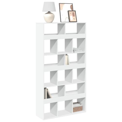 vidaXL Boekenkast 100x33x187,5 cm bewerkt hout wit, Huis en Inrichting, Kasten | Boekenkasten, Nieuw, Overige houtsoorten, Verzenden