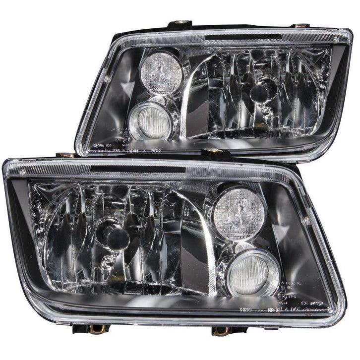 ANZO 1999-2005 Volkswagen Jetta Crystal Headlights Black w/o, Auto-onderdelen, Verlichting, Ophalen of Verzenden