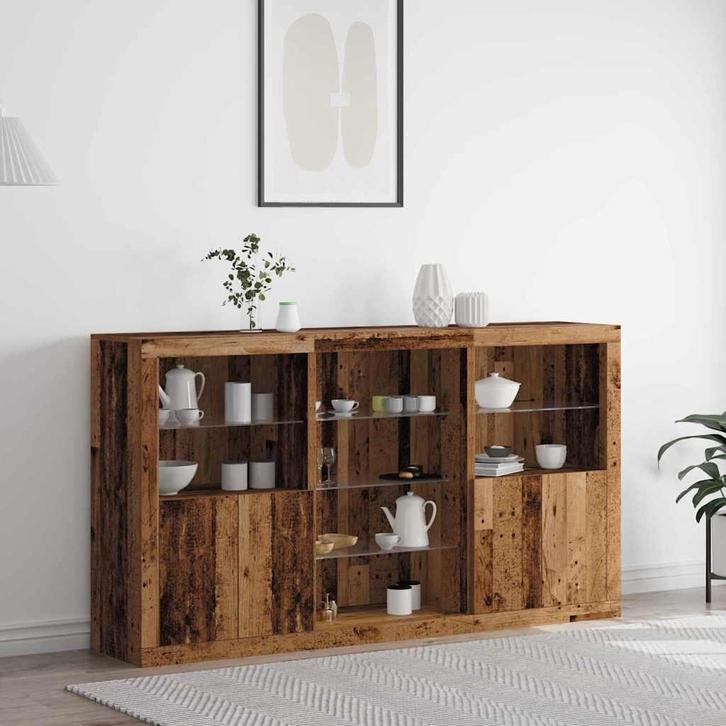 vidaXL Dressoir Oud hout 181,5 x 37 x 100 cm Bewerkt hout, Huis en Inrichting, Kasten | Dressoirs, Nieuw, Minder dan 50 cm, Overige houtsoorten