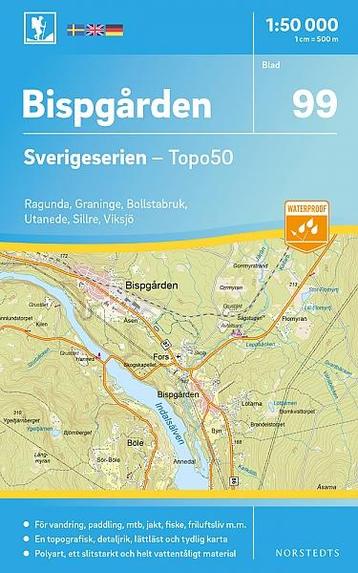 Topografische Wandelkaart Zweden 99 Bispgarden Sverigeserien