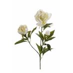 Kunstbloem pioenrozen tak 70 cm wit - Kunst rozen, Ophalen of Verzenden