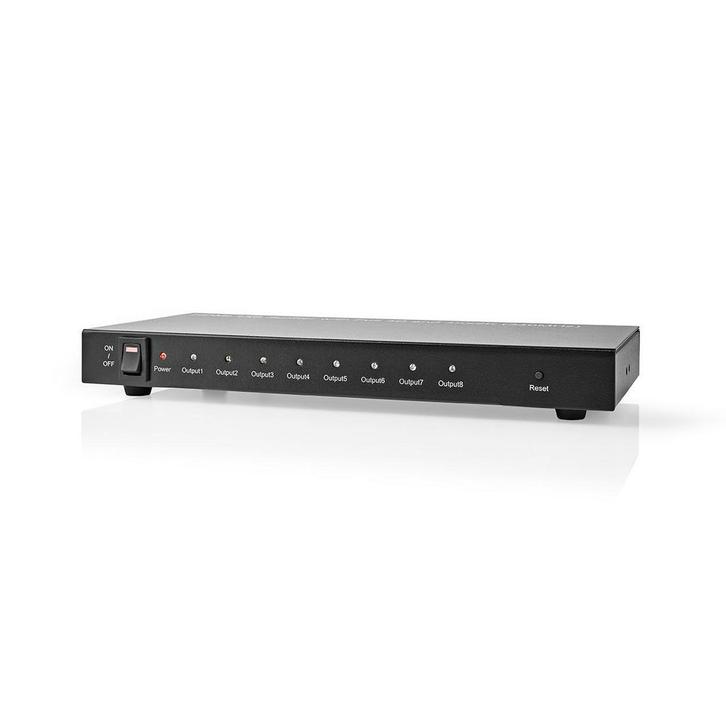 Nedis 8-Poorts HDMI splitter 8x HDMI Output 4K@30Hz 3.4, Audio, Tv en Foto, Audiokabels en Televisiekabels, Ophalen of Verzenden