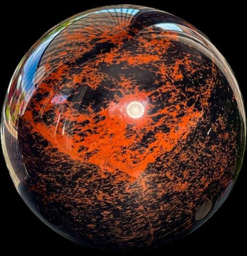 Fine Mahogany Obsidian Sphere Bol - Hoogte: 12.03 cm -, Verzamelen, Mineralen en Fossielen