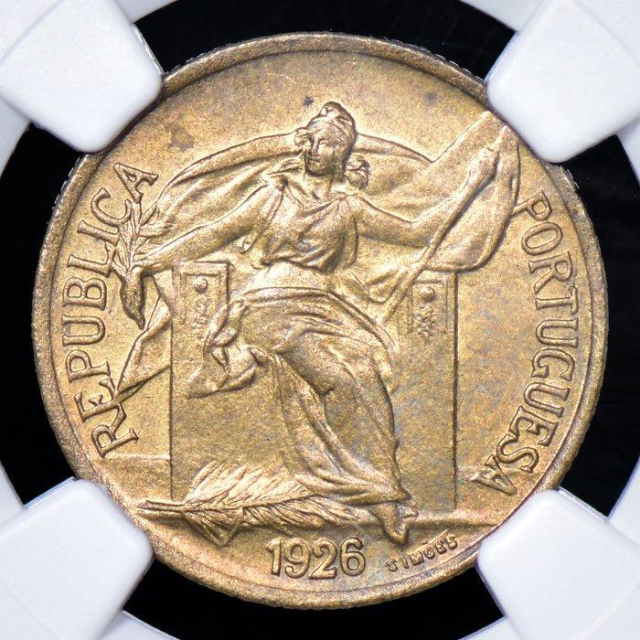 Portugal. Republic. 50 centavos 1926 - NGC - MS 64 - Free, Postzegels en Munten, Munten | Europa | Niet-Euromunten