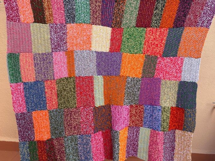 Sprei - 156 cm - 148 cm - Patchwork- “Crochet“, Antiek en Kunst, Kunst | Designobjecten