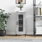 vidaXL Dressoir 34,5x34x90 cm bewerkt hout betongrijs, Minder dan 50 cm, Verzenden, Nieuw, 25 tot 50 cm