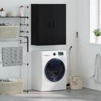 vidaXL Wandkast Zwart Eiken 69,5 x 34 x 90 cm Bewerkt hout, Huis en Inrichting, Kasten | Buffetkasten, Minder dan 50 cm, Verzenden