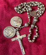 Antiek Rozenkrans - Met fraaie zilveren ketting en 2, Antiek en Kunst