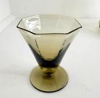 Service Art Deco - Karaf (7) - Verre gerookt, Antiek en Kunst