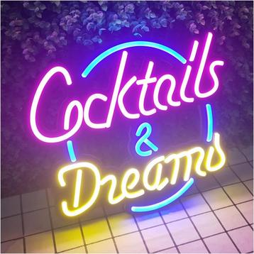 Cocktails & Dreams neon sign bord LED lichtbord verlichting beschikbaar voor biedingen