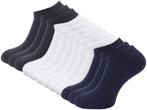 12 paar Dames badstof sneakersokken - Zwart/Wit/Marineblauw, Kleding | Dames, Verzenden, Nieuw