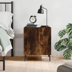 vidaXL Nachtkastje 40x40x50 cm bewerkt hout gerookt, Huis en Inrichting, Minder dan 45 cm, Verzenden, Nieuw, Minder dan 55 cm