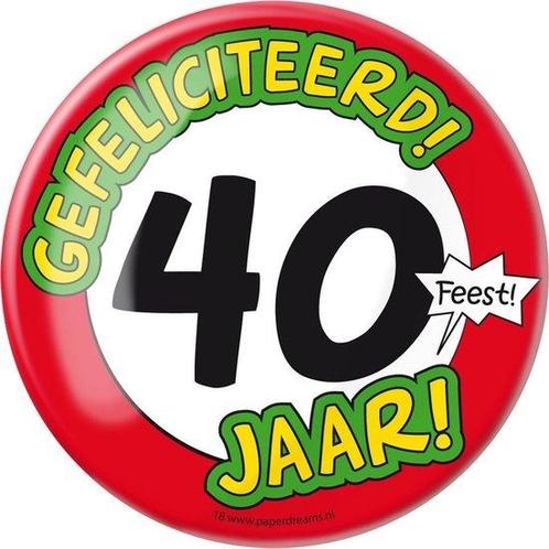 Paperdreams - Button XL - 40 Jaar, Verzamelen, Speldjes, Pins en Buttons, Ophalen of Verzenden