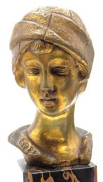 A. Trefoloni (XIX-XX) - sculptuur, Bronzen buste van een, Antiek en Kunst