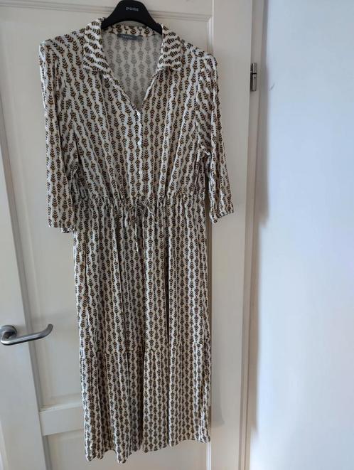 fijne lente/zomerjurk van Geischa maat 40/42 / L, 3/4 mouwen, Kleding | Dames, Jurken, Onder de knie, Beige, Maat 38/40 (M), Zo goed als nieuw