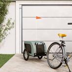vidaXL Hondenfietstrailer oxford stof en ijzer grijs en, Verzenden, Nieuw