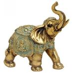 Olifant dieren beeldje goud 16 cm woondecoratie - Beeldjes, Nieuw, Ophalen of Verzenden