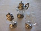 Kruidenrek (3) - Zilver, Glas - Zilveren antieke tafelset, Antiek en Kunst, Antiek | Goud en Zilver