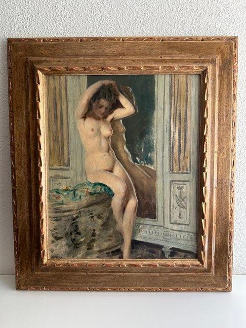 Maurice Ambroise Ehlinger ( 1896 - 1981) - Nude in boudoir, Antiek en Kunst, Kunst | Schilderijen | Klassiek