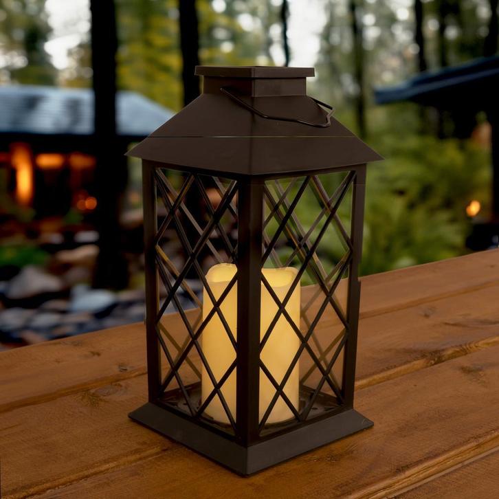Solar LED Lantaarn Candle II, Tuin en Terras, Buitenverlichting, Led, Zonne-energie, Nieuw, Kunststof, Hanglamp, Verzenden