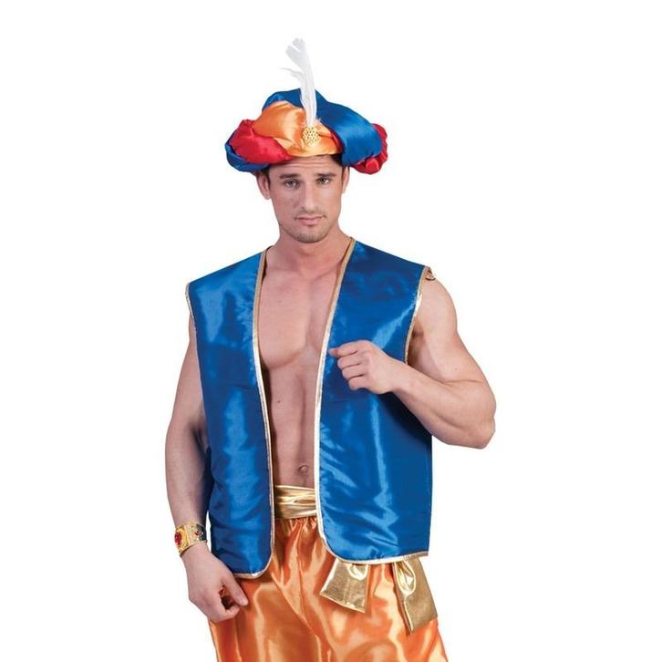 Blauw 1001 nacht hesje voor volwassenen - 1001 nacht kleding, Kleding | Heren, Carnavalskleding en Feestkleding, Ophalen of Verzenden