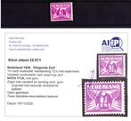 Nederland 1926 - Vliegende duif met grote kleurvlek, 2 ex, Gestempeld