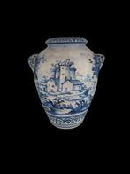 Vaas - Keramiek - Witgeverfde vaas in maiolica, Antiek en Kunst, Antiek | Glas en Kristal