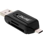 InLine Micro USB OTG / USB combi kaartlezer, Audio, Tv en Foto, Nieuw, Ophalen of Verzenden