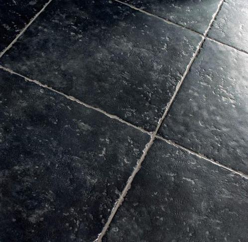 Zwarte getrommelde kloosterlook vloertegels 50 x 50 cm-1,25m, Doe-het-zelf en Verbouw, Tegels, Nieuw, Verzenden
