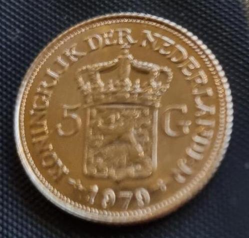Gouden 5 en 10 Gulden 1979 penningen 70e verjaardag Juliana, Postzegels en Munten, Munten | Nederland, Losse munt, 10 gulden, Koningin Wilhelmina