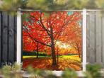 NR 1427: Tuinposter boom herfstkleuren 180x180cm, Tuin en Terras, Tuinwanddecoratie, Nieuw